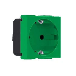 MODYS Πρίζα Σούκο Πράσινη Αντιβάκτ. 2 ΣΤ. 2P+E 16A 250VAC IP20 - Aca Elec