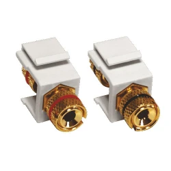 MODYS Αντάπτορας 2xΗχείων LS 4MM Λευκός - Aca Elec