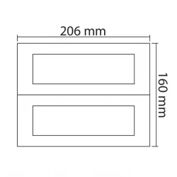 MODYS Πλαίσιο 2x7 ΣΤ. Γκρι Σαγρέ - Aca Elec