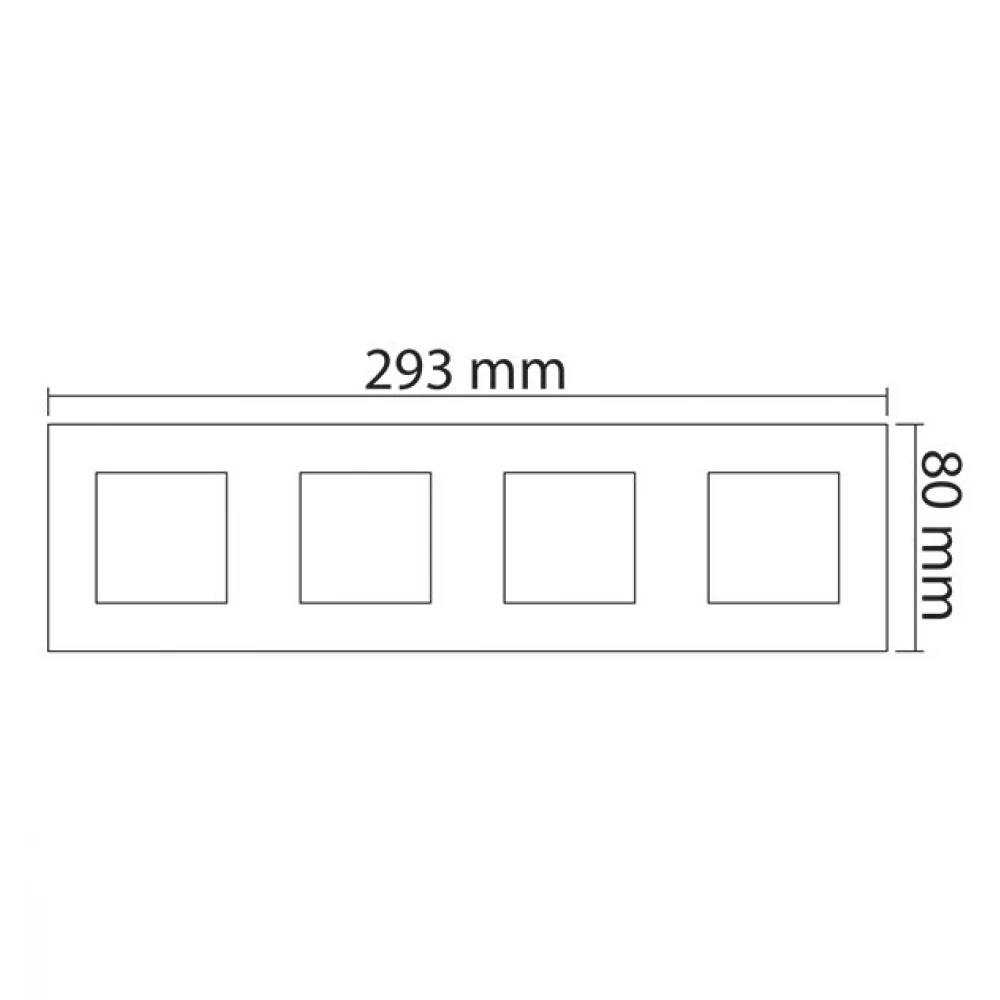 MODYS Πλαίσιο 4×2 ΣΤ Γκρι Σαγρέ - Aca Elec
