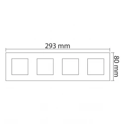 MODYS Πλαίσιο 4×2 ΣΤ Γκρι Σαγρέ - Aca Elec