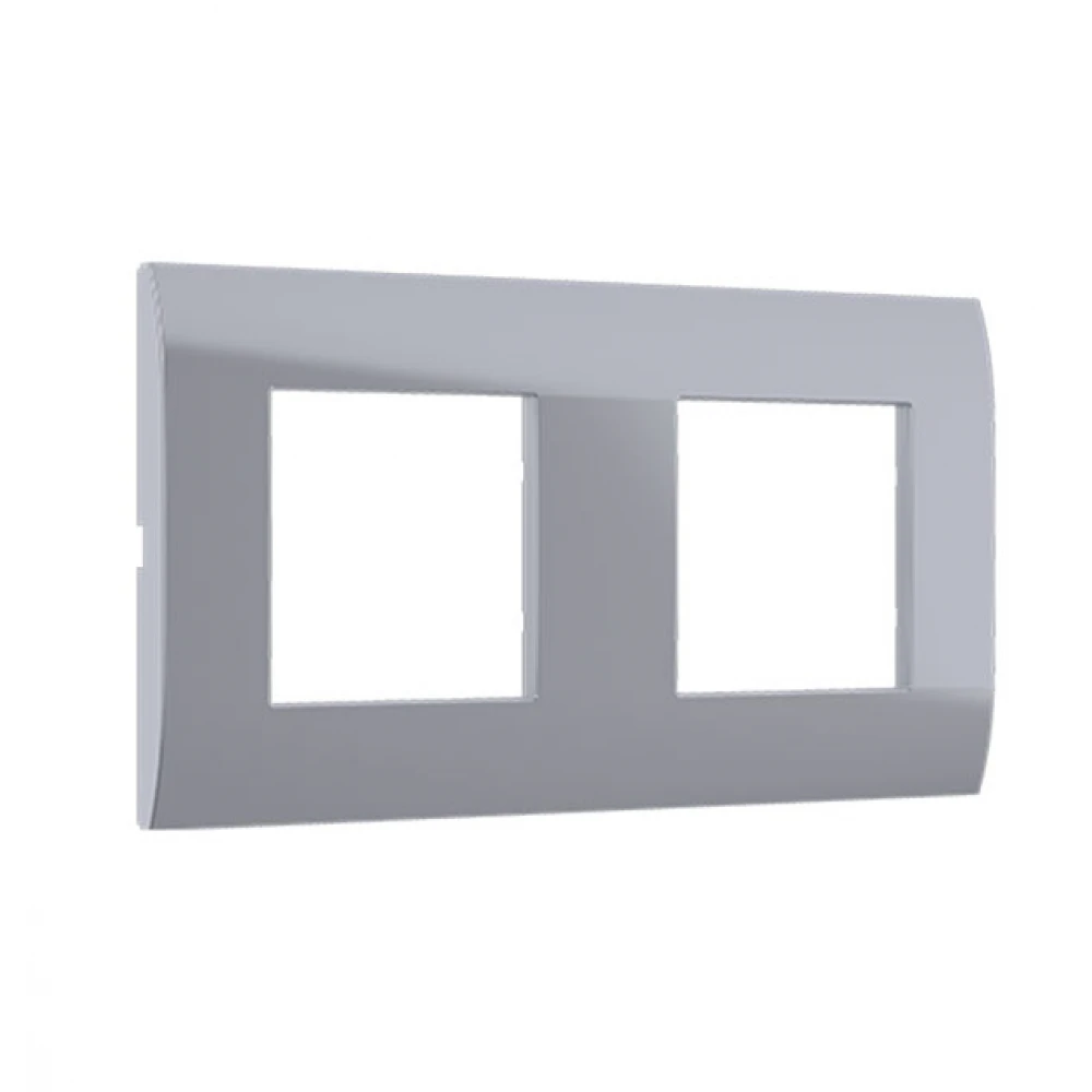 MODYS Πλαίσιο 2×2 ΣΤ. Ασημί - Aca Elec