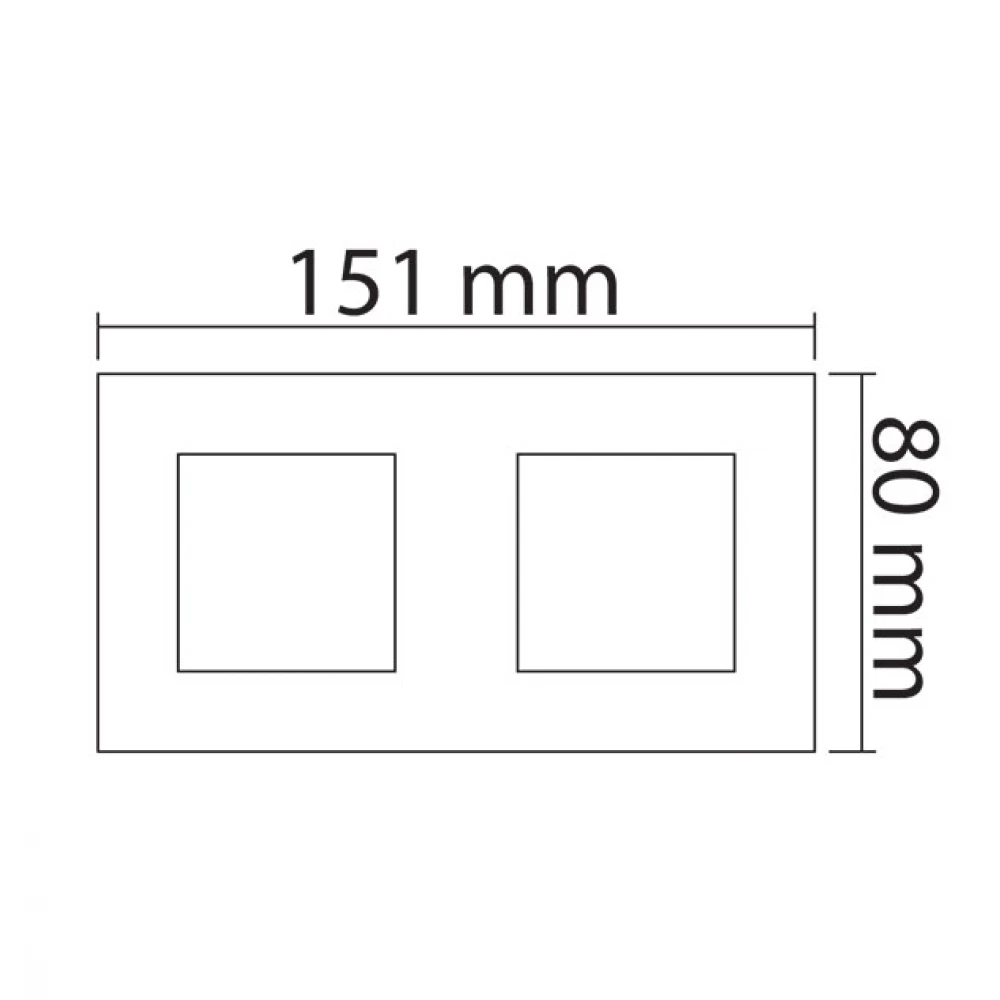 MODYS Πλαίσιο 2×2 ΣΤ. Γκρι Σαγρέ - Aca Elec