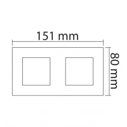 MODYS Πλαίσιο 2×2 ΣΤ. Γκρι Σαγρέ - Aca Elec