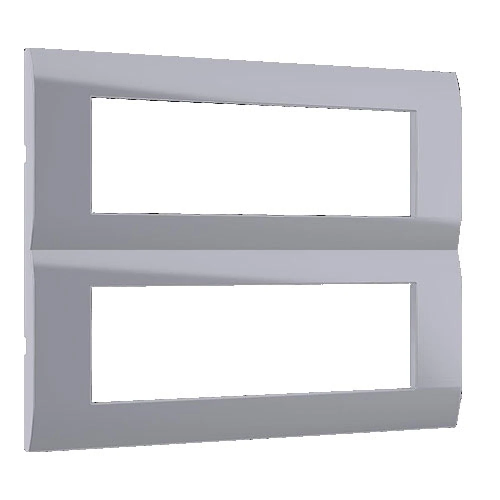 MODYS Πλαίσιο 2x7 ΣΤ. Ασημί - Aca Elec