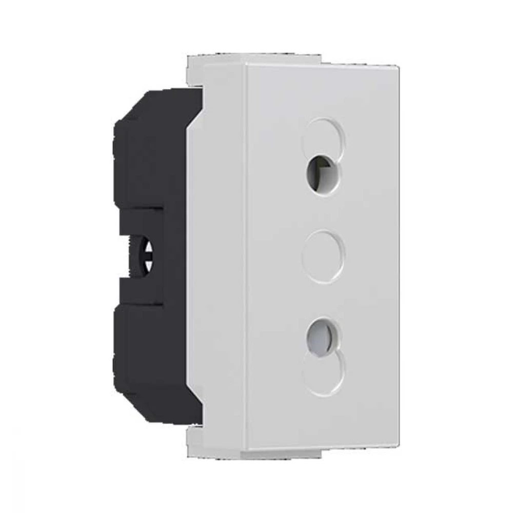 MODYS Διπολική Πρίζα Ασφαλείας Ιβουάρ 1 ΣΤ. 2P 10A 250VAC IP20 - Aca Elec