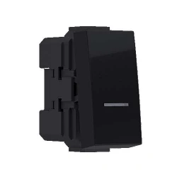 MODYS Μπουτόν Απλό Μαύρο Ματ 1 ΣΤ. 1P 10A 250VAC IP20 - Aca Elec