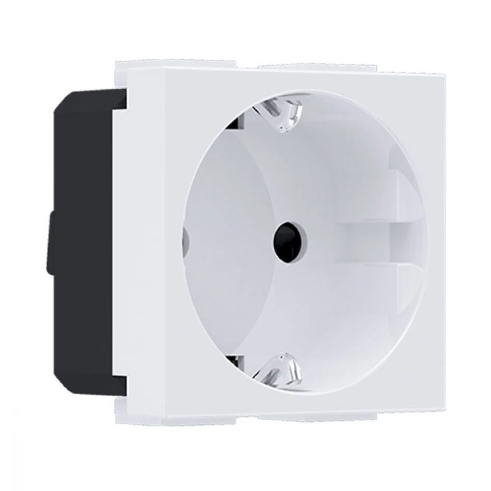 MODYS Πρίζα Σούκο Ασφαλείας Λευκή 2 ΣΤ. 2P+E 16A 250VAC IP20 - Aca Elec