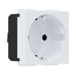 MODYS Πρίζα Σούκο Ασφαλείας Λευκή 2 ΣΤ. 2P+E 16A 250VAC IP20 - Aca Elec