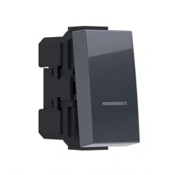 MODYS Μπουτόν Απλό Ανθρακί 1 ΣΤ. 1P 10A 250VAC IP20 - Aca Elec