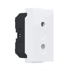 MODYS Διπολική Πρίζα Ασφαλείας Λευκή 1 ΣΤ. 2P 10A 250VAC IP20 - Aca Elec