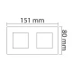 MODYS Πλαίσιο 2x2 ΣΤ. Λευκό - Aca Elec