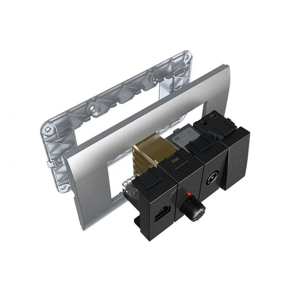 MODYS Πλαίσιο 4 ΣΤ. Ασημί - Aca Elec
