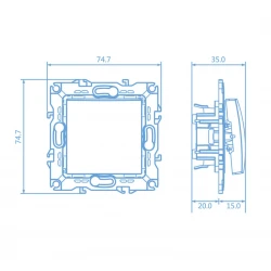PRIME ΜΠΟΥΤΟΝ ΑΠΛΟ ΜΕ ΚΛΙΠ 1P 10A 250VAC IP20 MAT ΑΝΘΡΑΚΙ - Aca Elec