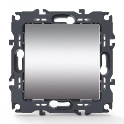 PRIME ΜΠΟΥΤΟΝ ΑΠΛΟ ΜΕ ΚΛΙΠ 1P 10A 250VAC IP20 MAT ΑΛΟΥΜΙΝΙΟ - Aca Elec