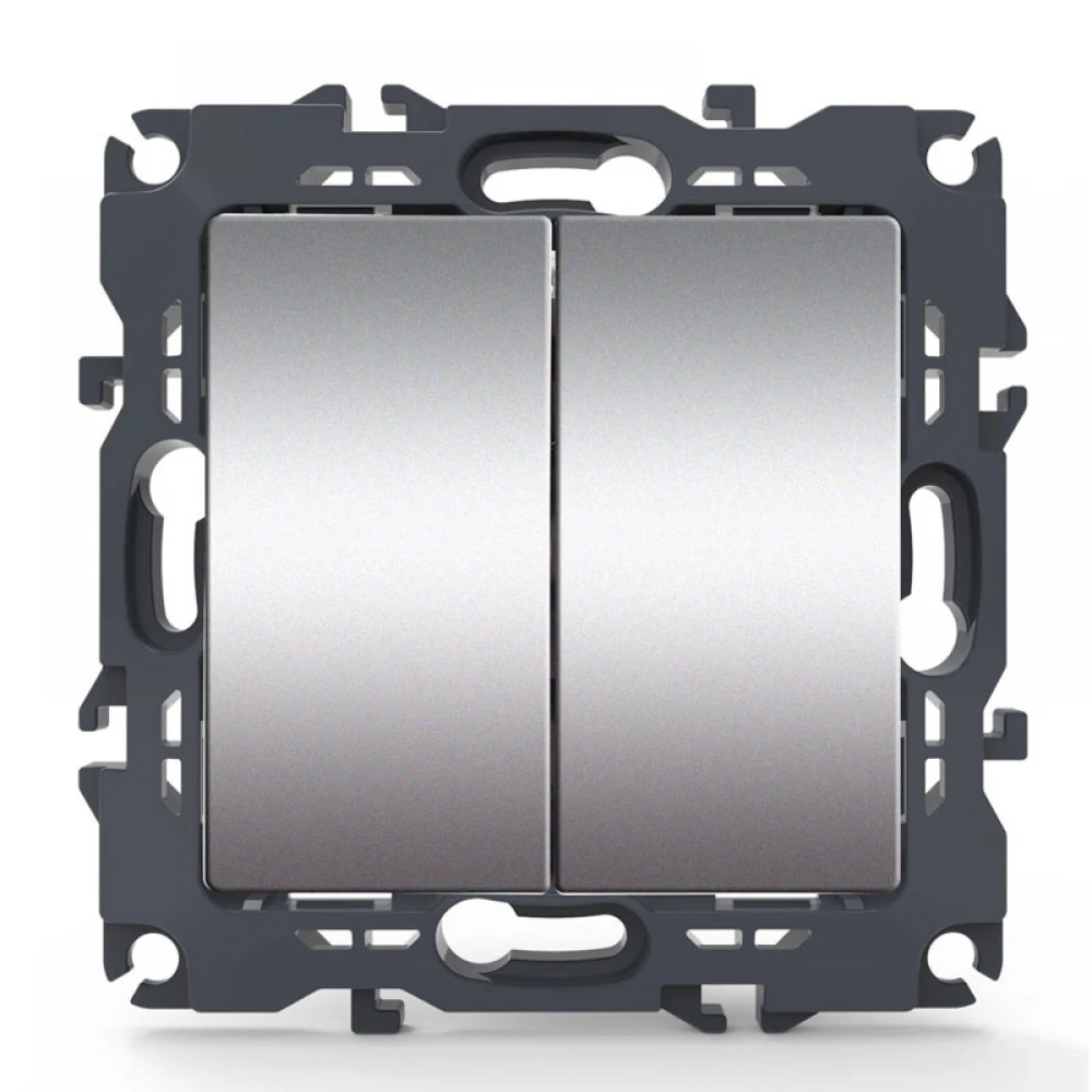 PRIME ΔΙΑΚΟΠΤΗΣ ΚΟΜΜΥΤΑΤΕΡ ΑΛΛΕΛΕΤΟΥΡ ΜΕ ΚΛΙΠ 1+1P 10AX 250VAC IP20 MAT ΑΛΟΥΜΙΝΙΟ - Aca Elec