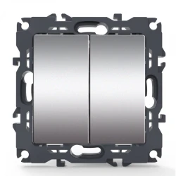 PRIME ΔΙΑΚΟΠΤΗΣ ΚΟΜΜΥΤΑΤΕΡ ΑΛΛΕΛΕΤΟΥΡ ΜΕ ΚΛΙΠ 1+1P 10AX 250VAC IP20 MAT ΑΛΟΥΜΙΝΙΟ - Aca Elec