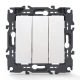 PRIME ΔΙΑΚΟΠΤΗΣ ΤΡΙΠΛΟΣ ΑΠΛΟΣ ΜΕ ΒΙΔΑ 1+1+1P 10AX 250VAC IP20 ΛΕΥΚΟΣ - Aca Elec
