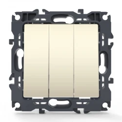 PRIME ΔΙΑΚΟΠΤΗΣ ΤΡΙΠΛΟΣ ΑΠΛΟΣ ΜΕ ΒΙΔΑ 1+1+1P 10AX 250VAC IP20 ΙΒΟΥΑΡ - Aca Elec