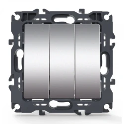 PRIME ΔΙΑΚΟΠΤΗΣ ΤΡΙΠΛΟΣ ΑΠΛΟΣ ΜΕ ΒΙΔΑ 1+1+1P 10AX 250VAC IP20 MAT ΑΛΟΥΜΙΝΙΟ - Aca Elec