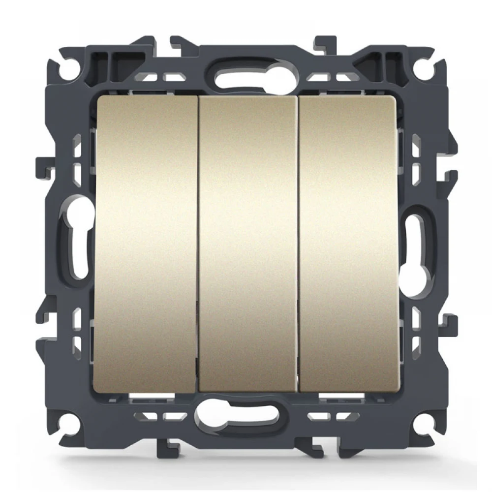 PRIME ΔΙΑΚΟΠΤΗΣ ΤΡΙΠΛΟΣ ΑΠΛΟΣ ΜΕ ΒΙΔΑ 1+1+1P 10AX 250VAC IP20 MAT ΣΑΜΠΑΝΙΖΕ - Aca Elec