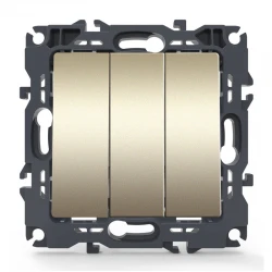 PRIME ΔΙΑΚΟΠΤΗΣ ΤΡΙΠΛΟΣ ΑΠΛΟΣ ΜΕ ΒΙΔΑ 1+1+1P 10AX 250VAC IP20 MAT ΣΑΜΠΑΝΙΖΕ - Aca Elec