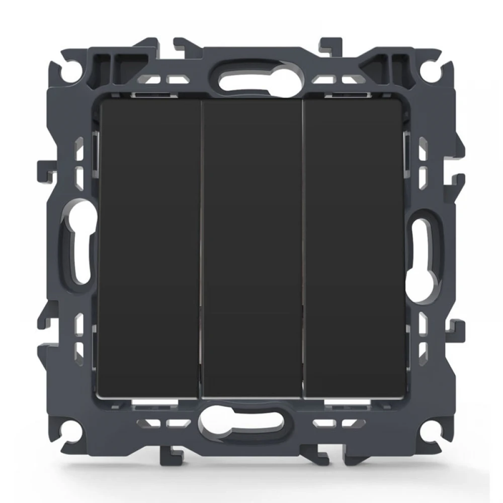 PRIME ΔΙΑΚΟΠΤΗΣ ΤΡΙΠΛΟΣ ΑΠΛΟΣ ΜΕ ΒΙΔΑ 1+1+1P 10AX 250VAC IP20 MAT ΑΝΘΡΑΚΙ - Aca Elec