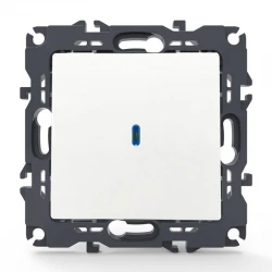 PRIME ΔΙΑΚΟΠΤΗΣ ΑΛΕΡΕΤΟΥΡ & LED ΛΥΧΝΙΑ ΠΡΟΣΑΝΑΤΟΛΙΣΜΟΥ (ΟΝ-ΟFF) ΜΕ ΚΛΙΠ 1P 10AX 250VAC IP20 ΛΕΥΚΟΣ - Aca Elec