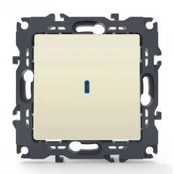 PRIME ΔΙΑΚΟΠΤΗΣ ΑΛΕΡΕΤΟΥΡ & LED ΛΥΧΝΙΑ ΠΡΟΣΑΝΑΤΟΛΙΣΜΟΥ (ΟΝ-ΟFF) ΜΕ ΚΛΙΠ 1P 10AX 250VAC IP20 ΙΒΟΥΑΡ - Aca Elec