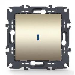 PRIME ΔΙΑΚΟΠΤΗΣ ΑΛΕΡΕΤΟΥΡ & LED ΛΥΧΝΙΑ ΠΡΟΣΑΝΑΤΟΛΙΣΜΟΥ (ΟΝ-ΟFF) ΜΕ ΚΛΙΠ 1P 10AX 250VAC IP20 MAT ΣΑΜΠΑΝΙΖΕ - Aca Elec
