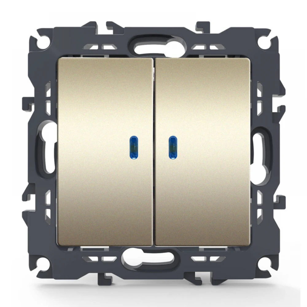 PRIME ΔΙΑΚΟΠΤΗΣ ΚΟΜΜΥΤΑΤΕΡ & LED ΛΥΧΝΙΑ ΠΡΟΣΑΝΑΤΟΛΙΣΜΟΥ (ΟΝ-ΟFF) ΜΕ ΚΛΙΠ 1+1P 10AX 250VAC IP20 MAT ΣΑΜΠΑΝΙΖΕ - Aca Elec