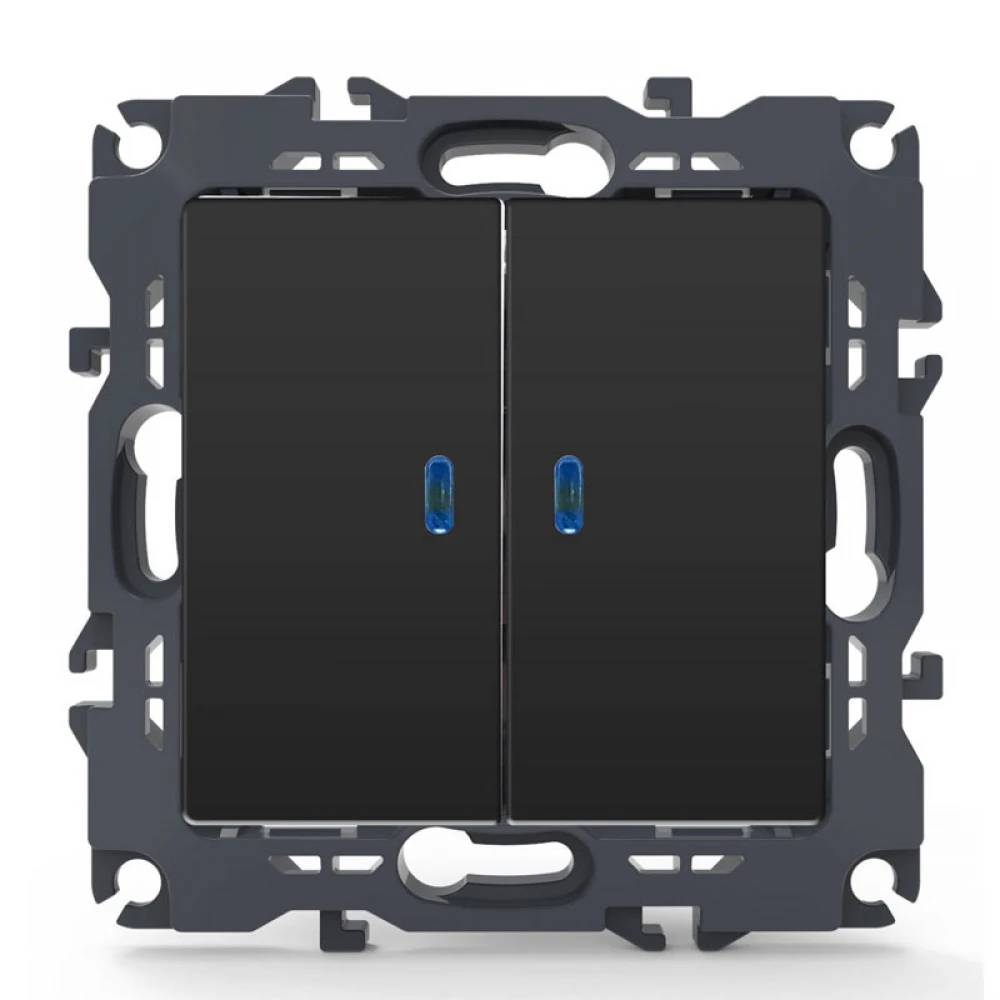 PRIME ΔΙΑΚΟΠΤΗΣ ΚΟΜΜΥΤΑΤΕΡ & LED ΛΥΧΝΙΑ ΠΡΟΣΑΝΑΤΟΛΙΣΜΟΥ (ΟΝ-ΟFF) ΜΕ ΚΛΙΠ 1+1P 10AX 250VAC IP20 MAT ΑΝΘΡΑΚΙ - Aca Elec