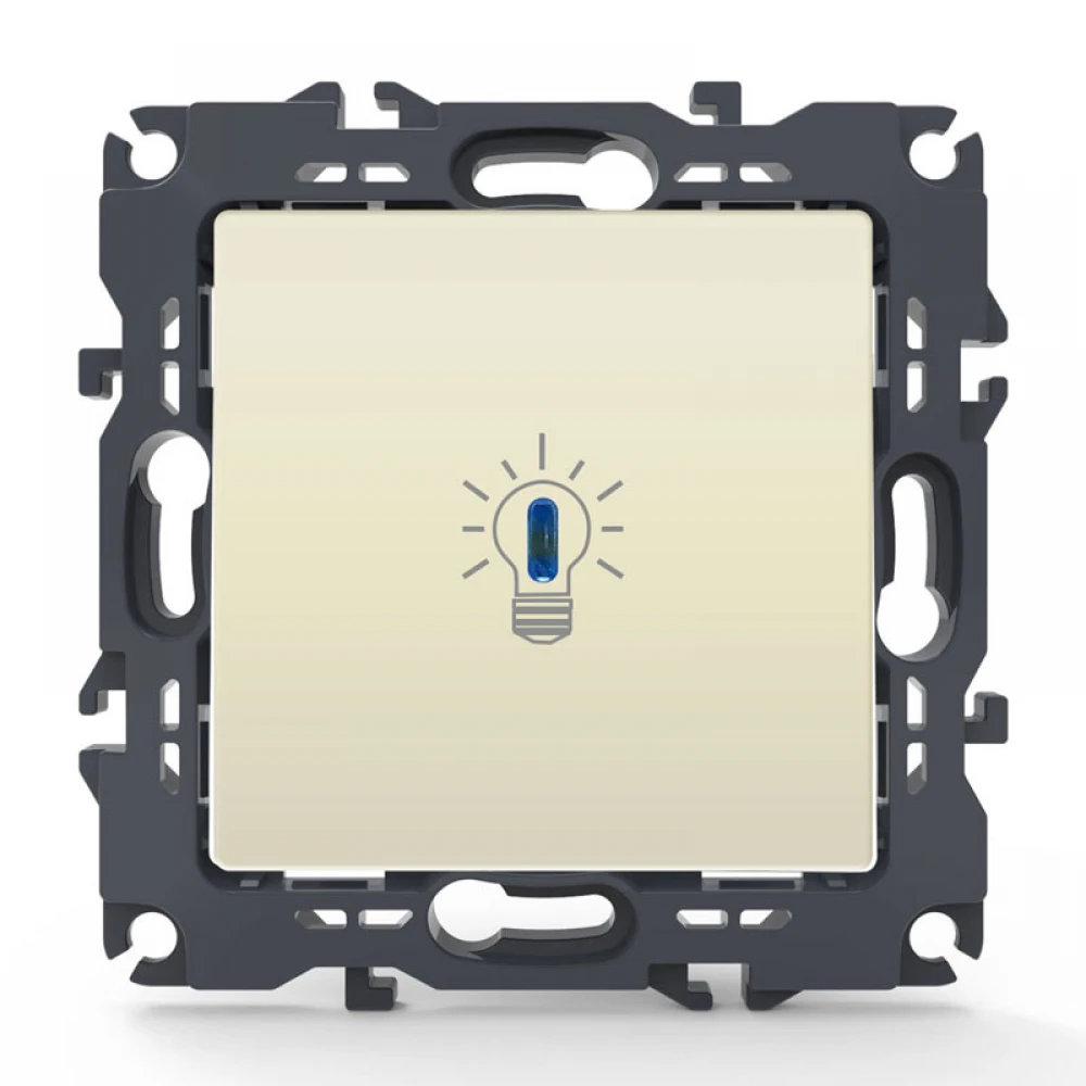 PRIME ΜΠΟΥΤΟΝ ΚΛΙΜΑΚΟΣΤΑΣΙΟΥ & LED ΛΥΧΝΙΑ ΜΕ ΚΛΙΠ 1P 10A 250VAC IP20 ΙΒΟΥΑΡ - Aca Elec