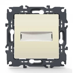 PRIME ΜΠΟΥΤΟΝ ΕΠΙΓΡΑΦΗΣ & LED ΛΥΧΝΙΑ (12VAC) ΜΕ ΚΛΙΠ 1P 10A 250VAC IP20 ΙΒΟΥΑΡ - Aca Elec