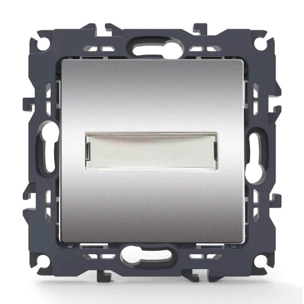 PRIME ΜΠΟΥΤΟΝ ΕΠΙΓΡΑΦΗΣ & LED ΛΥΧΝΙΑ (12VAC) ΜΕ ΚΛΙΠ 1P 10A 250VAC IP20 MAT ΑΛΟΥΜΙΝΙΟ - Aca Elec