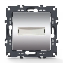 PRIME ΜΠΟΥΤΟΝ ΕΠΙΓΡΑΦΗΣ & LED ΛΥΧΝΙΑ (12VAC) ΜΕ ΚΛΙΠ 1P 10A 250VAC IP20 MAT ΑΛΟΥΜΙΝΙΟ - Aca Elec