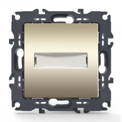 PRIME ΜΠΟΥΤΟΝ ΕΠΙΓΡΑΦΗΣ & LED ΛΥΧΝΙΑ (12VAC) ΜΕ ΚΛΙΠ 1P 10A 250VAC IP20 MAT ΣΑΜΠΑΝΙΖΕ - Aca Elec