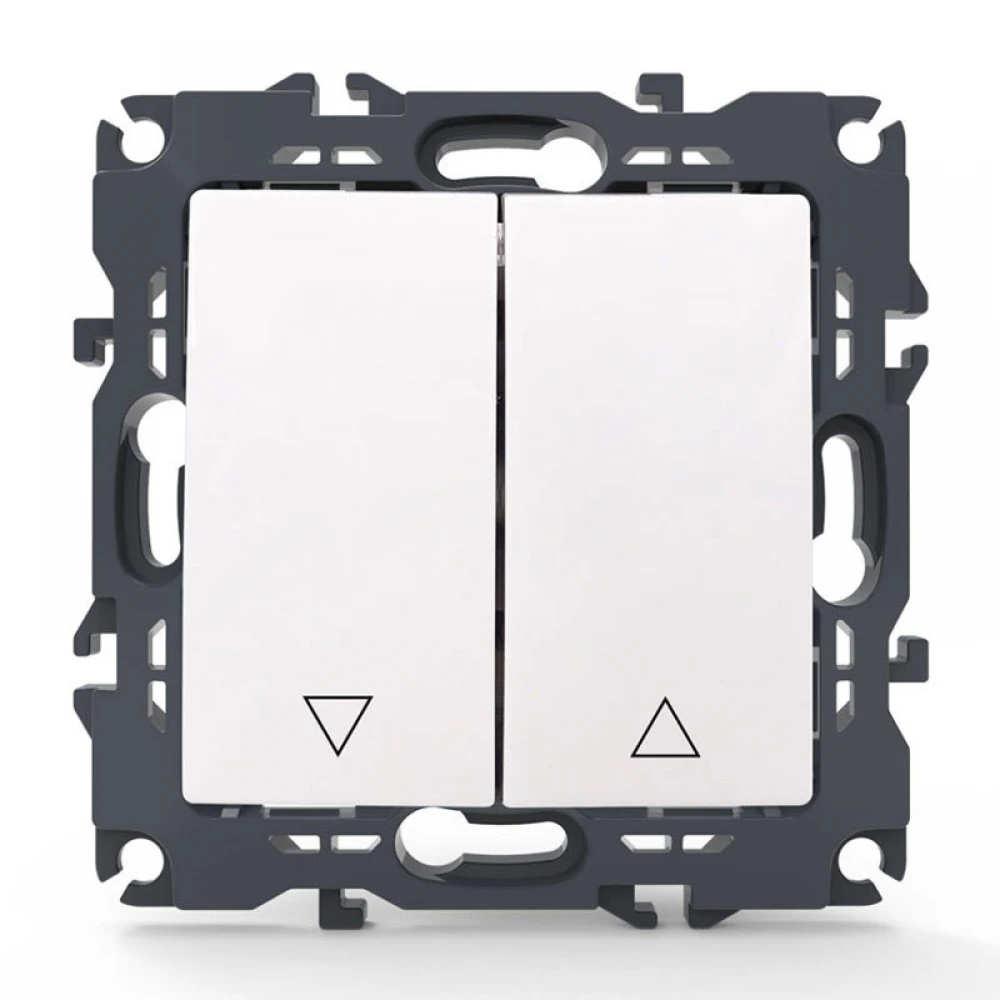 PRIME ΜΠΟΥΤΟΝ ΡΟΛΩΝ ΜΕ ΚΛΙΠ 1-1P 10A 250VAC IP20 ΛΕΥΚΟ - Aca Elec