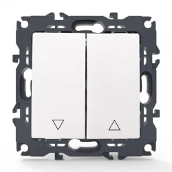 PRIME ΜΠΟΥΤΟΝ ΡΟΛΩΝ ΜΕ ΚΛΙΠ 1-1P 10A 250VAC IP20 ΛΕΥΚΟ - Aca Elec