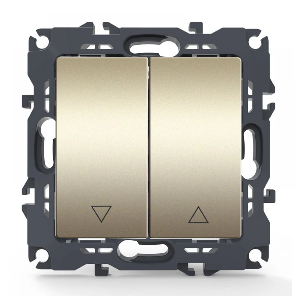 PRIME ΜΠΟΥΤΟΝ ΡΟΛΩΝ ΜΕ ΚΛΙΠ 1-1P 10A 250VAC IP20 MAT ΣΑΜΠΑΝΙΖΕ - Aca Elec