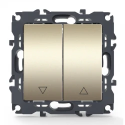PRIME ΜΠΟΥΤΟΝ ΡΟΛΩΝ ΜΕ ΚΛΙΠ 1-1P 10A 250VAC IP20 MAT ΣΑΜΠΑΝΙΖΕ - Aca Elec