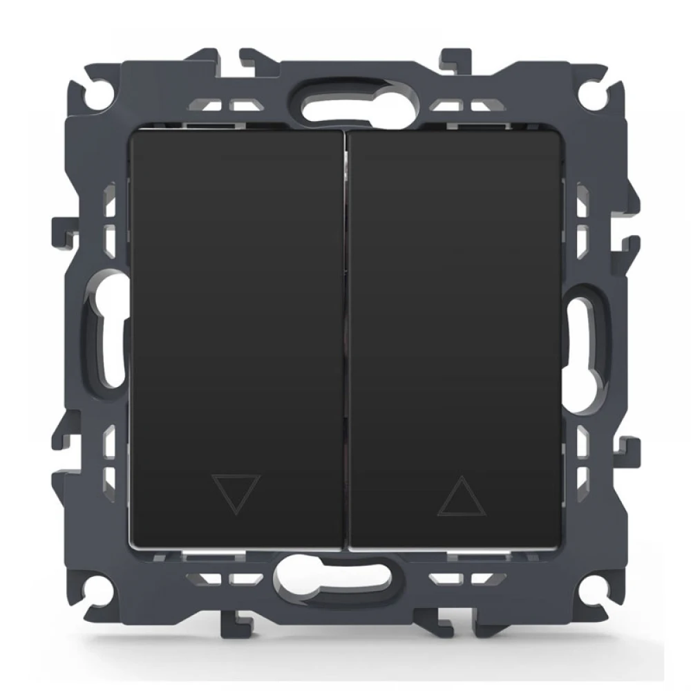 PRIME ΜΠΟΥΤΟΝ ΡΟΛΩΝ ΜΕ ΚΛΙΠ 1-1P 10A 250VAC IP20 MAT ΑΝΘΡΑΚΙ - Aca Elec