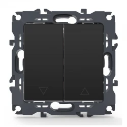 PRIME ΜΠΟΥΤΟΝ ΡΟΛΩΝ ΜΕ ΚΛΙΠ 1-1P 10A 250VAC IP20 MAT ΑΝΘΡΑΚΙ - Aca Elec