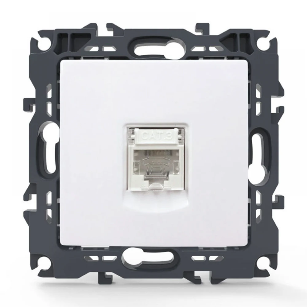 PRIME ΠΡΙΖΑ ΤΗΛΕΦΩΝΟΥ 1xRJ11 CAT3 IP20 ΛΕΥΚΗ - Aca Elec