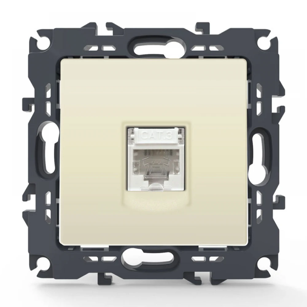 PRIME ΠΡΙΖΑ ΤΗΛΕΦΩΝΟΥ 1xRJ11 CAT3 IP20 ΙΒΟΥΑΡ - Aca Elec