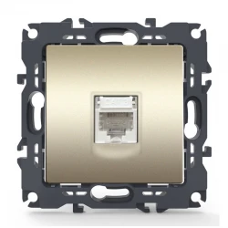 PRIME ΠΡΙΖΑ ΤΗΛΕΦΩΝΟΥ 1xRJ11 CAT3 IP20 MAT ΣΑΜΠΑΝΙΖΕ - Aca Elec