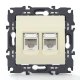 PRIME ΠΡΙΖΑ ΤΗΛΕΦΩΝΟΥ 2xRJ11 CAT3 IP20 ΙΒΟΥΑΡ - Aca Elec
