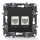 PRIME ΠΡΙΖΑ ΤΗΛΕΦΩΝΟΥ 2xRJ11 CAT3 IP20 MAT ΑΝΘΡΑΚΙ - Aca Elec