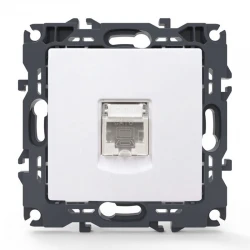 PRIME ΠΡΙΖΑ ΔΙΚΤΥΟΥ 1xRJ45 CAT6 UTP IP20 ΛΕΥΚΗ - Aca Elec