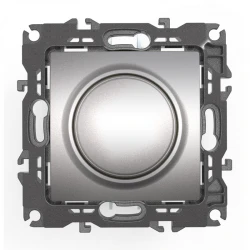 PRIME DIMMER 1 WAY 1P TRIAC 300VA 250VAC IP20 MAT ΑΛΟΥΜΙΝΙΟ - Aca Elec